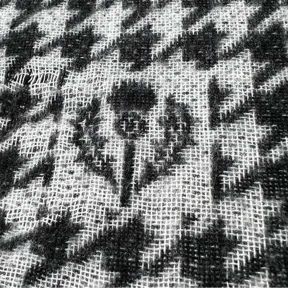 NWOT FRAAS Feel Cashmink Black White Houndstooth Multi Colored Oversized Scarf - Picture 15 of 16